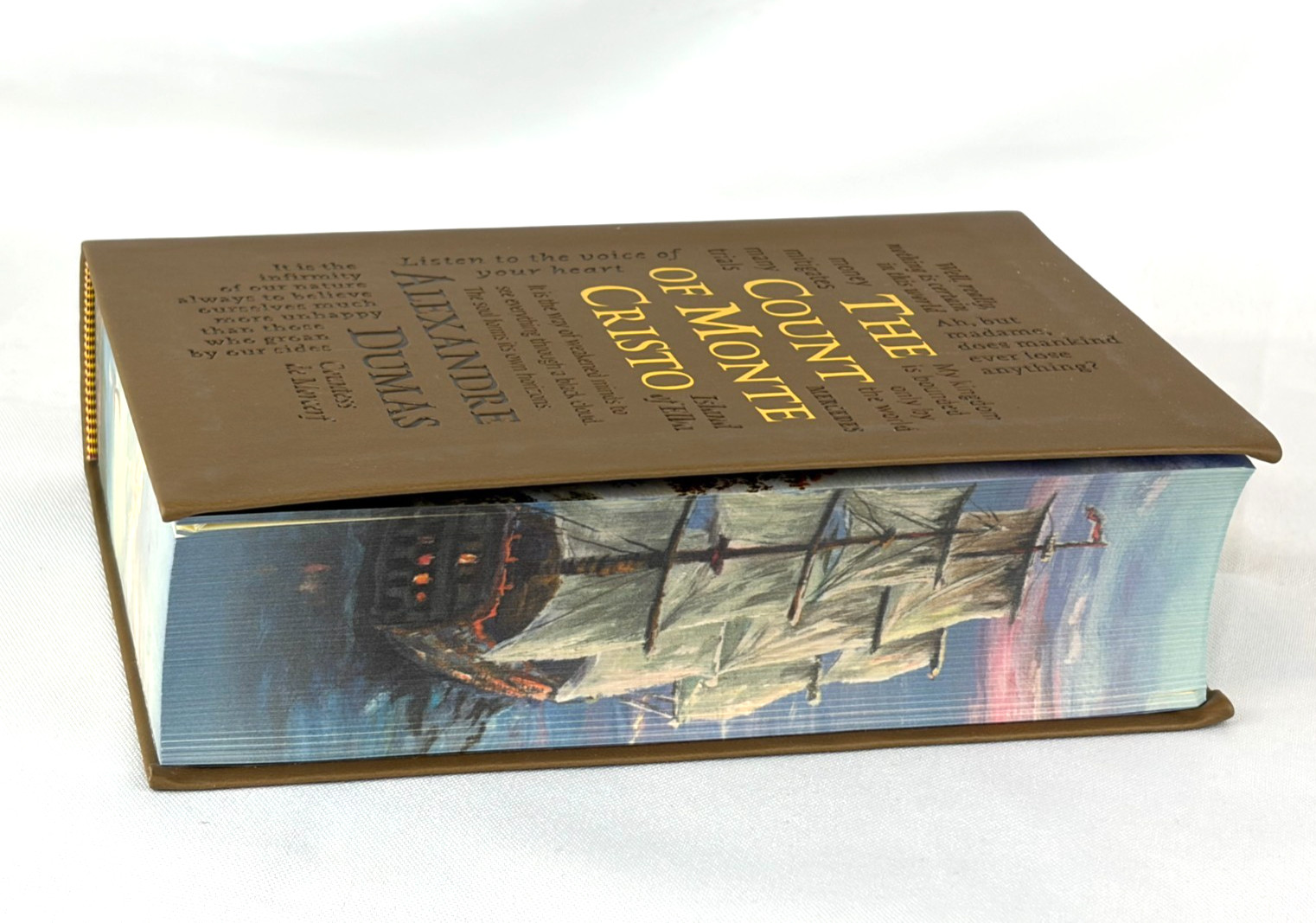 THE COUNT OF MONTE CRISTO by Alexandre Dumas Faux Leather Sprayed Edges Classic