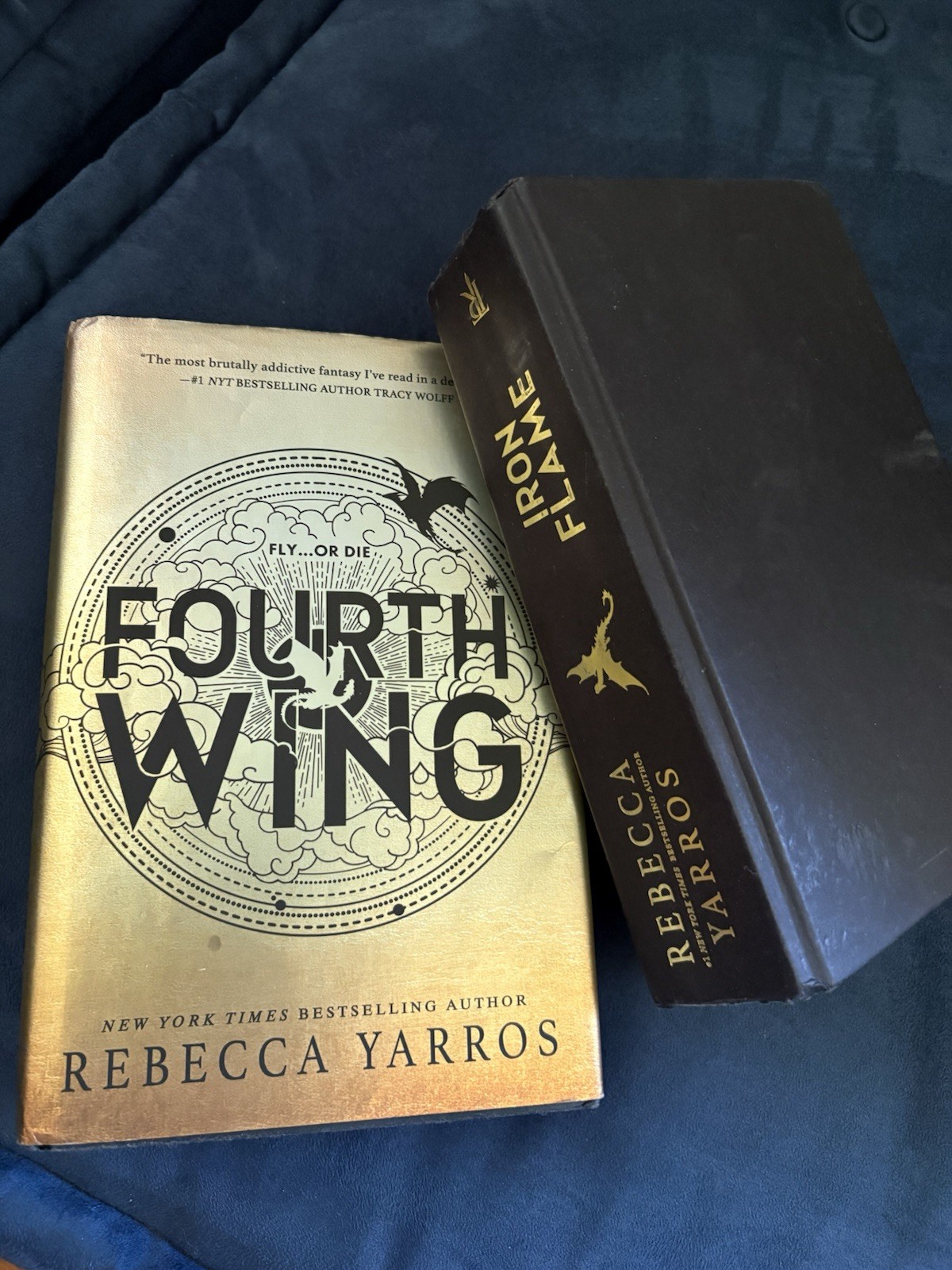 Empyrean Serise, Fourth Wing and Iron Flame. Set of 2 Books by Rebecca Yarros