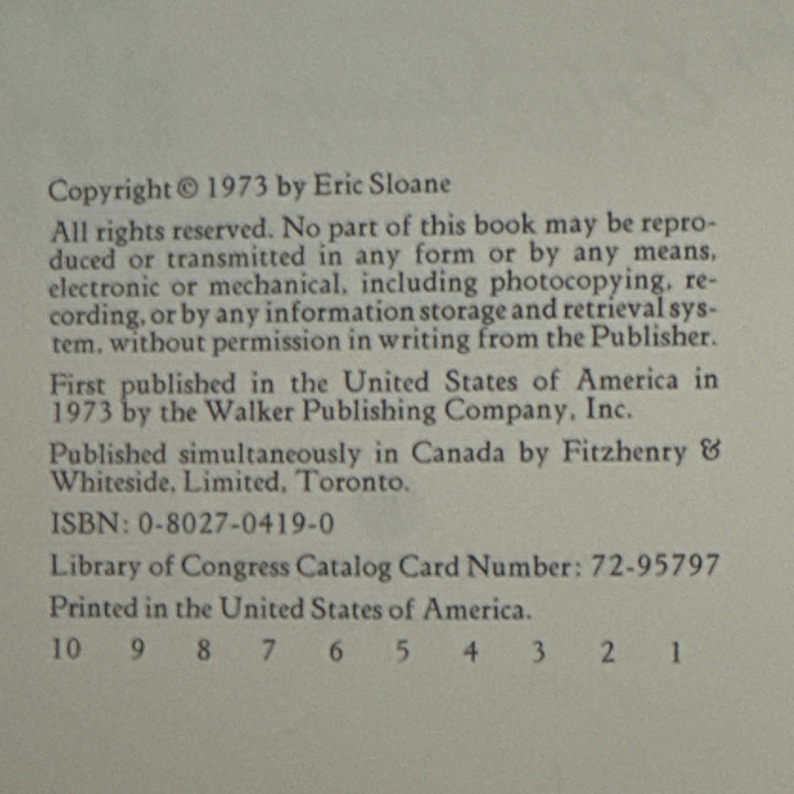 1973 1st Ed. THE SPIRITS OF ’76 Eric Sloane Hardcover DJ Bicentennial Inscribed