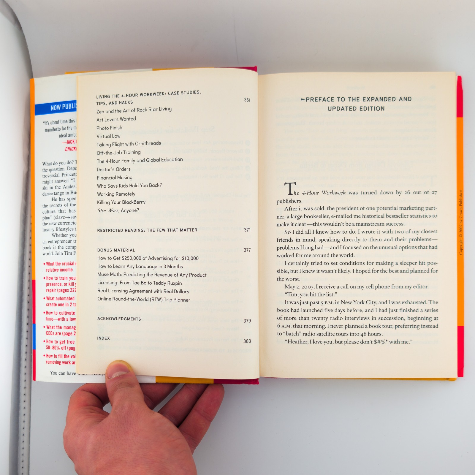 The 4-Hour Workweek by Timothy Ferriss, Hardcover Self-Help Book, 448 Pages