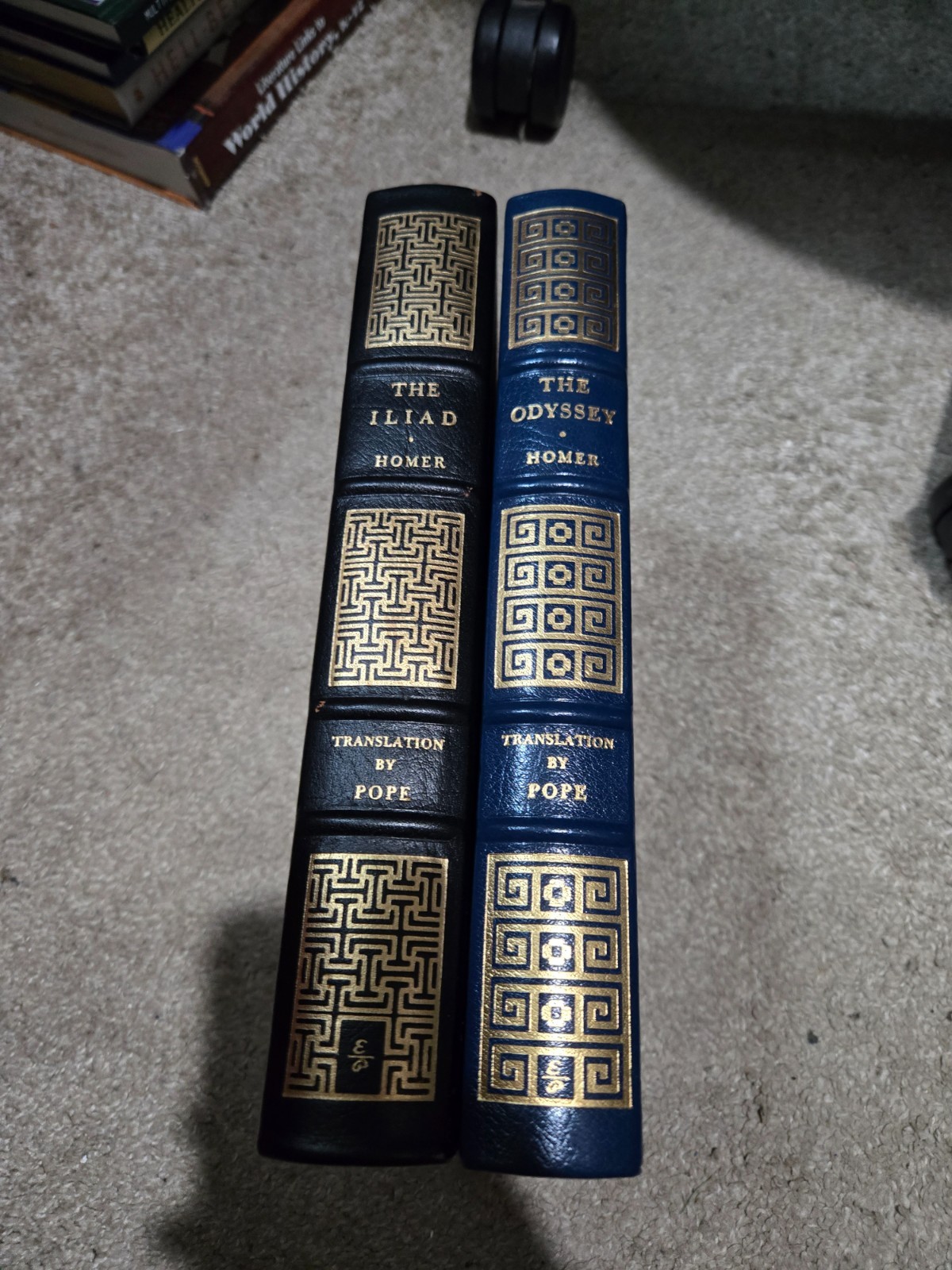 The Iliad and The Odyssey by Homer 1978-79 The Easton Press Leather Bound