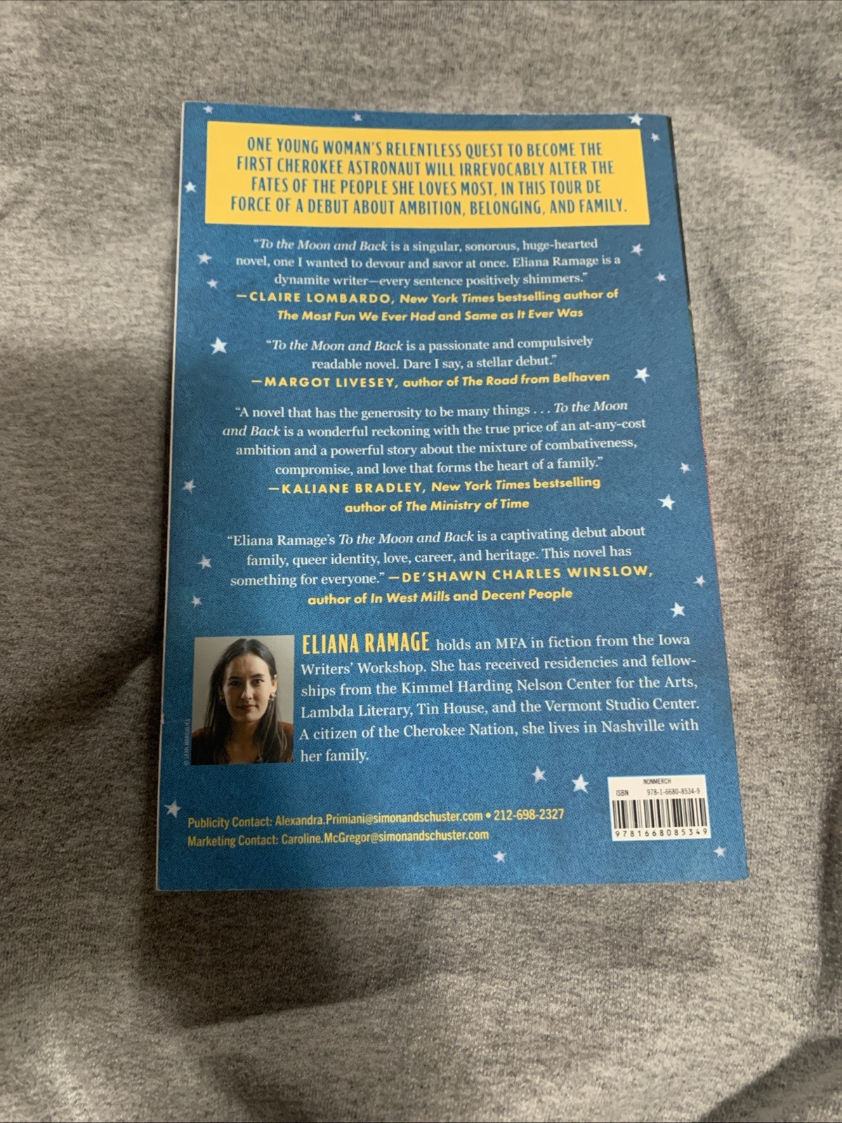 To The Moon And Back- Advance Reader’s Edition By Eliana Ramage