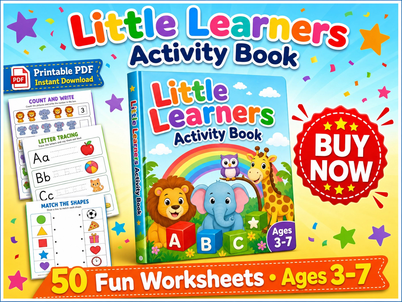 DIGITAL Make learning fun and exciting with the Little Learners Activity Book!