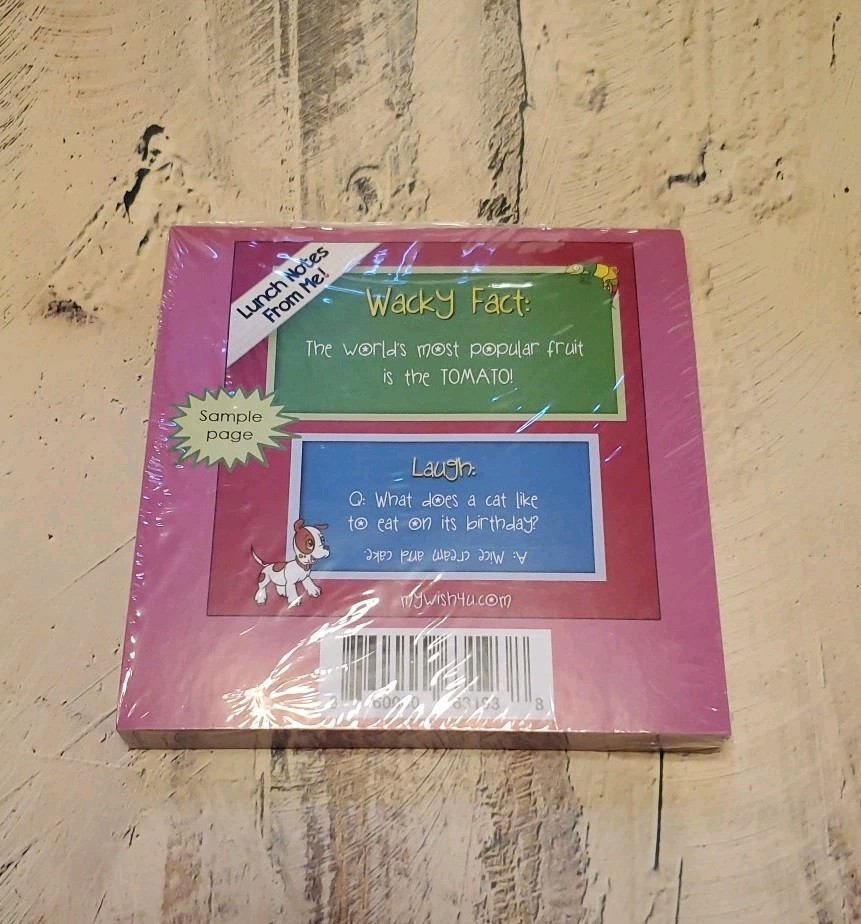 3 Pack Lunch Notes From Me! 101 Tear Off Pages Each To Make Kids Day Happier NEW