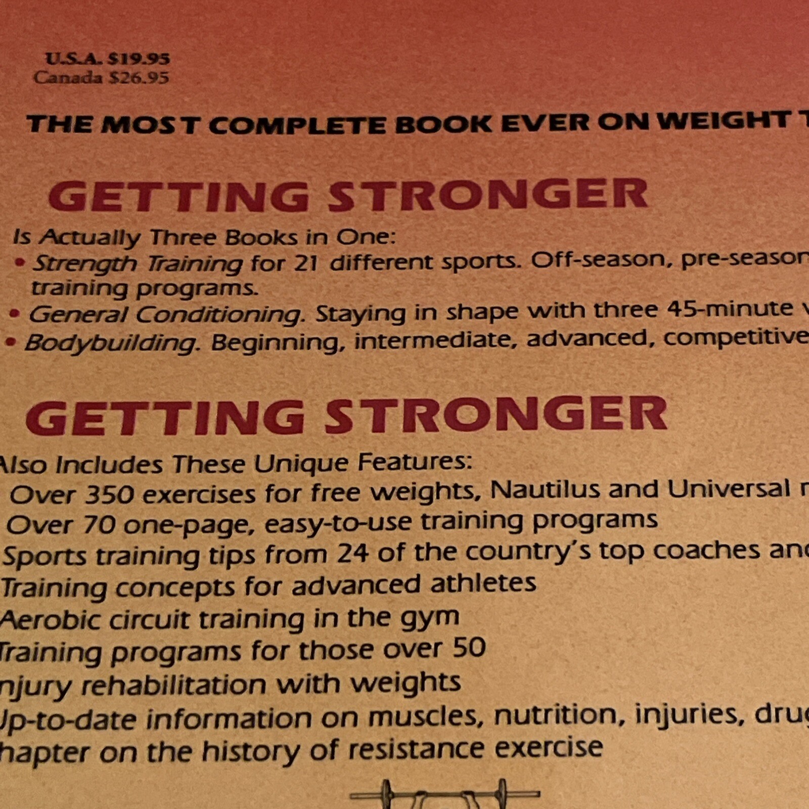 Getting Stronger : Weight Training for Men and Women 464 Pages. G-2