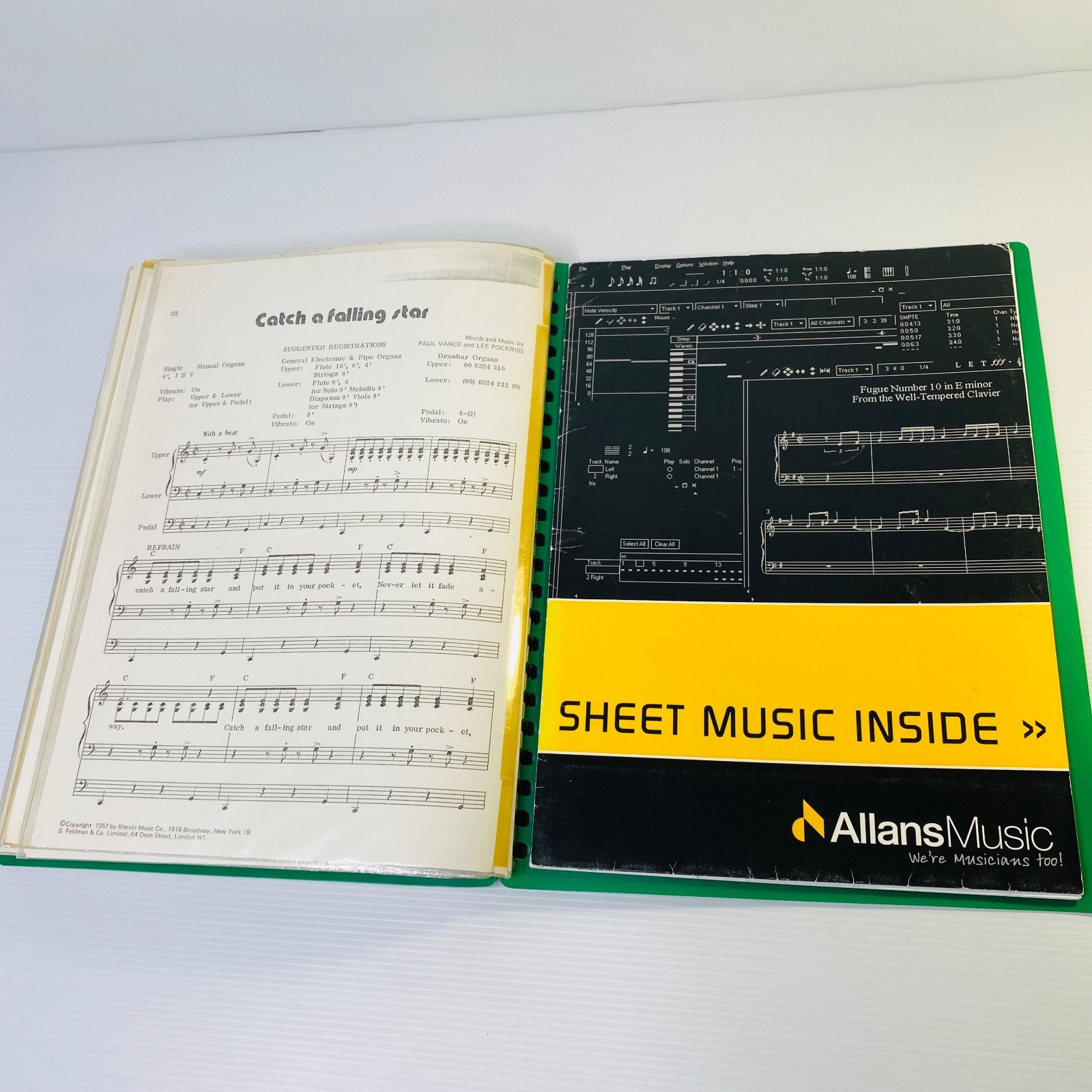 Sheet Music Collection Folder Flute Trumpet Mix Organs – Over 400 Pages, 1.5kg