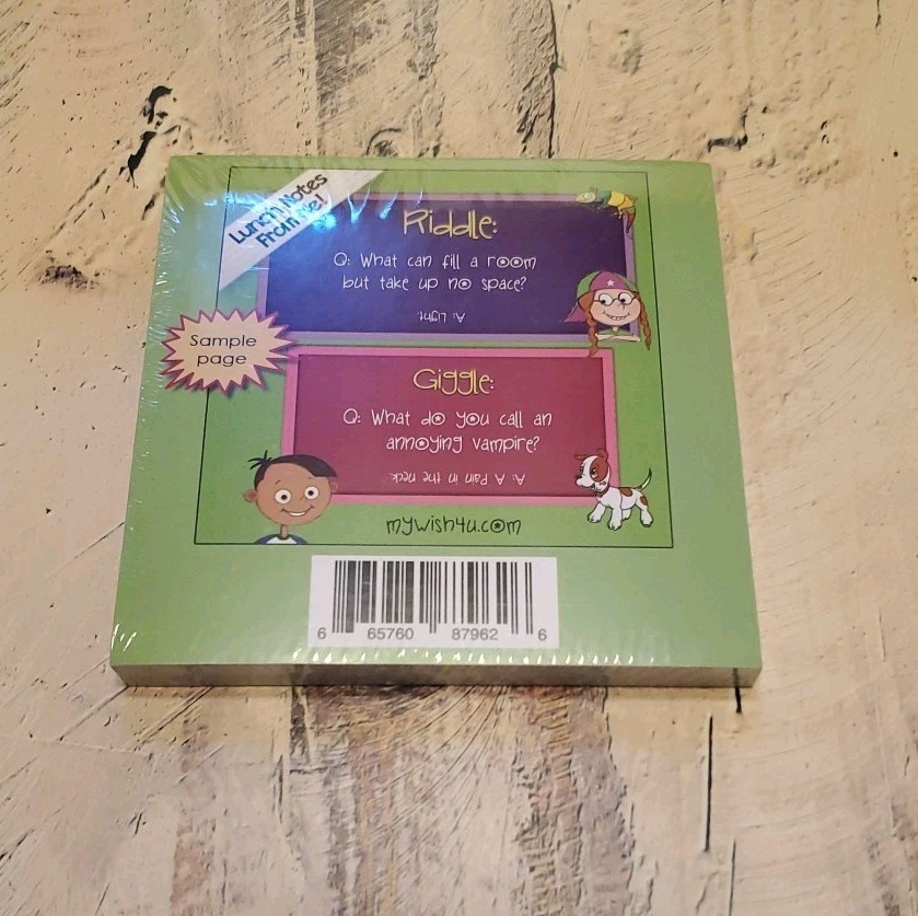 3 Pack Lunch Notes From Me! 101 Tear Off Pages Each To Make Kids Day Happier NEW