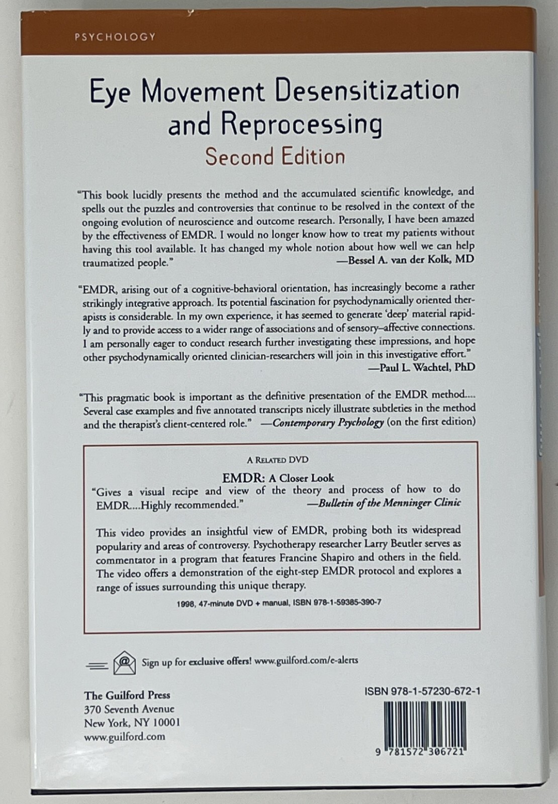 EMDR Eye Movement Desensitization and Reprocessing 2nd Ed. by F. Shapiro – HC/DJ