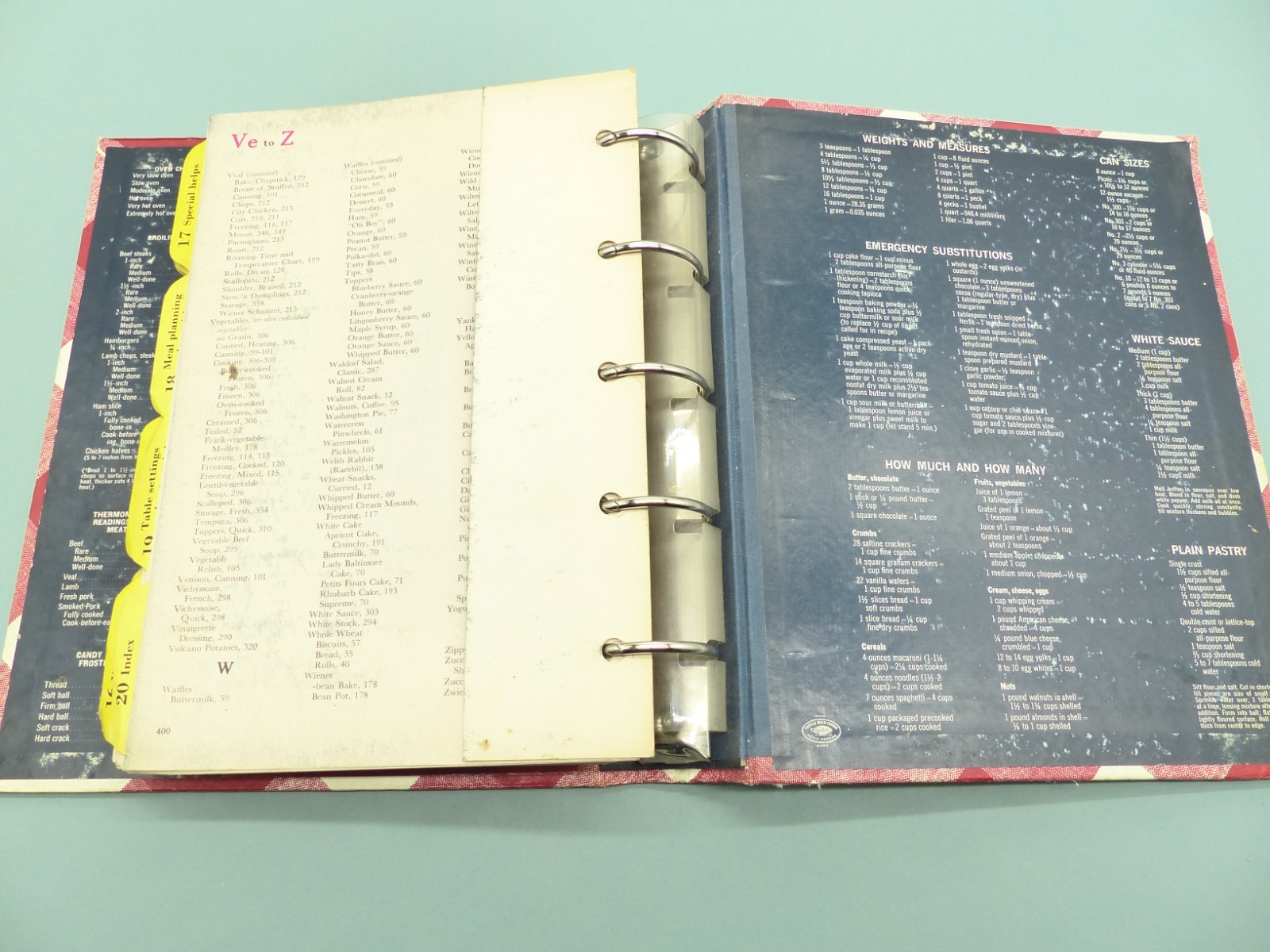 VTG 1971 Better Homes & Gardens New Cook Book 5 Ring Hard Cover Binder 400 pages