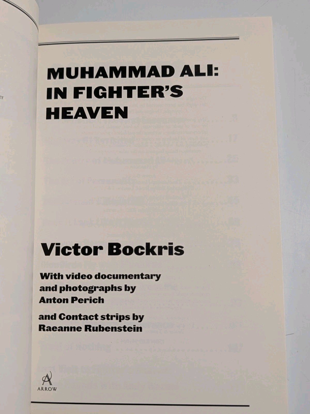 2000 Muhammad Ali: in Fighter’s Heaven By Victor Bockris Paperback Book Arrow
