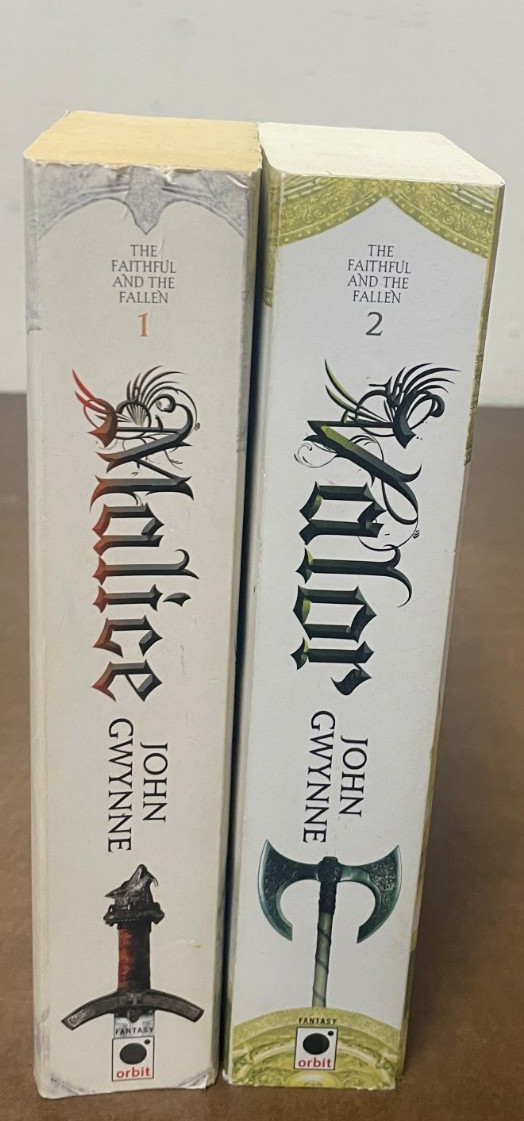 Malice and valor Book Lot 1 and 2 John Gwynne Fantasy Paperback Lot