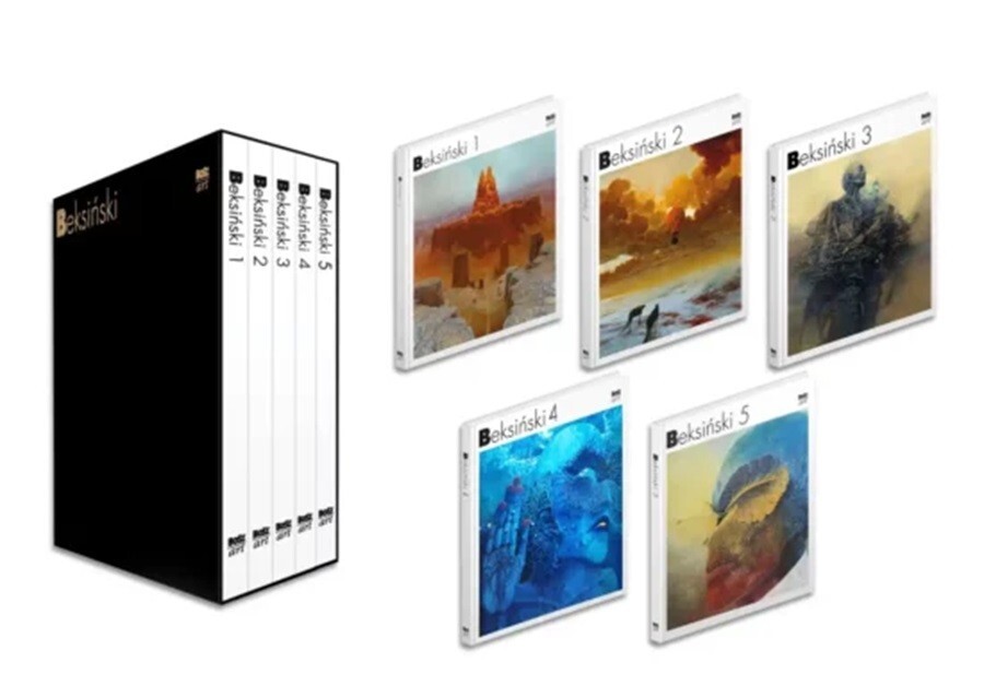 Zdzisław Beksińsk 1-5. Five mini albums in ellegant etui case Hardcover, New
