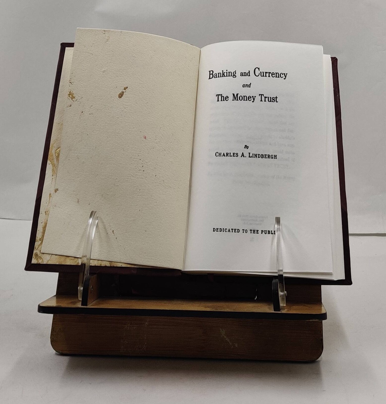 Banking and currency and the money trust, by Charles A. Lindbe [Leather Crafted]