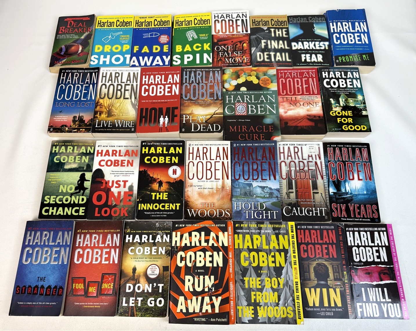 Harlan Coben Lot 29 Mystery Suspense Paperbacks including 11 Myron Bolitar