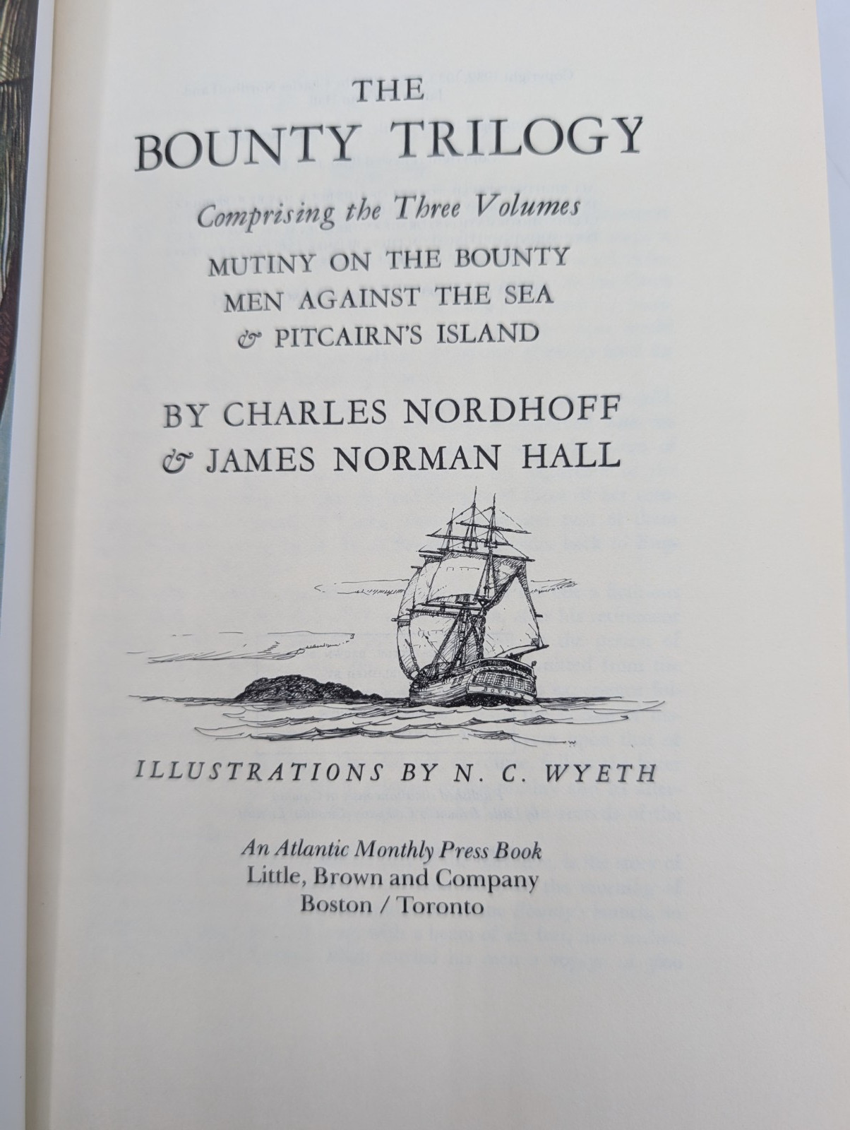 Bounty Trilogy Wyeth Edition HC/DJ N.C. Wyeth Illustrated Nordhoff Hall