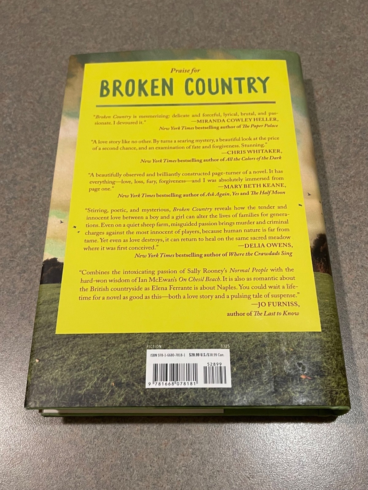 Broken Country by Clare Leslie Hall (2025, First Edition, 1st Printing Hardcover