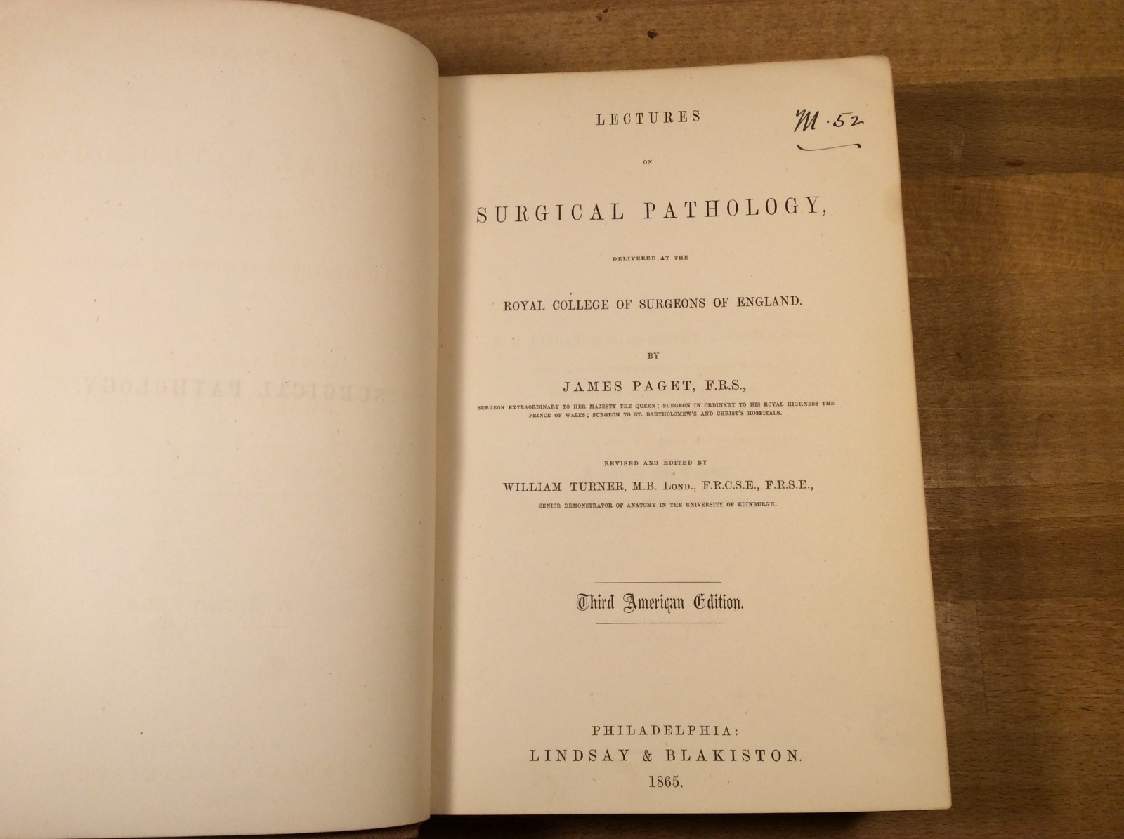 Lectures on Surgical Pathology, James Paget, 1865 Leather Hardcover