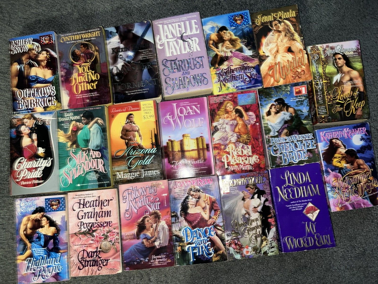 Vintage Romance Novels Lot Of 20 1980’s 1990’s 2000’s Paperbacks Books Lot