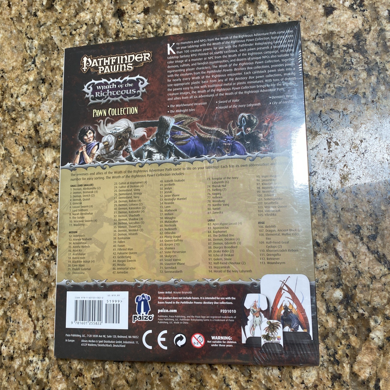 PATHFINDER PAWNS: WRATH OF THE RIGHTEOUS ADVENTURE PATH By James Jacobs & Paizo