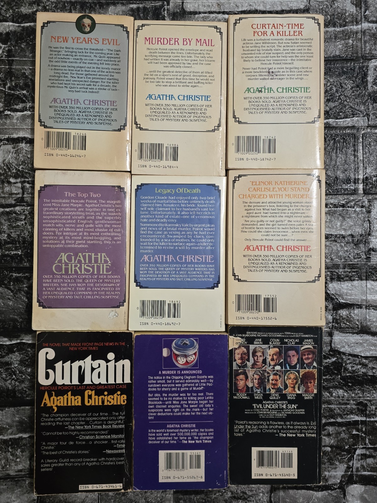 30 Vtg Agatha Christie Mystery Paperback Book Lot Hercule Poirot Berkley Bantam