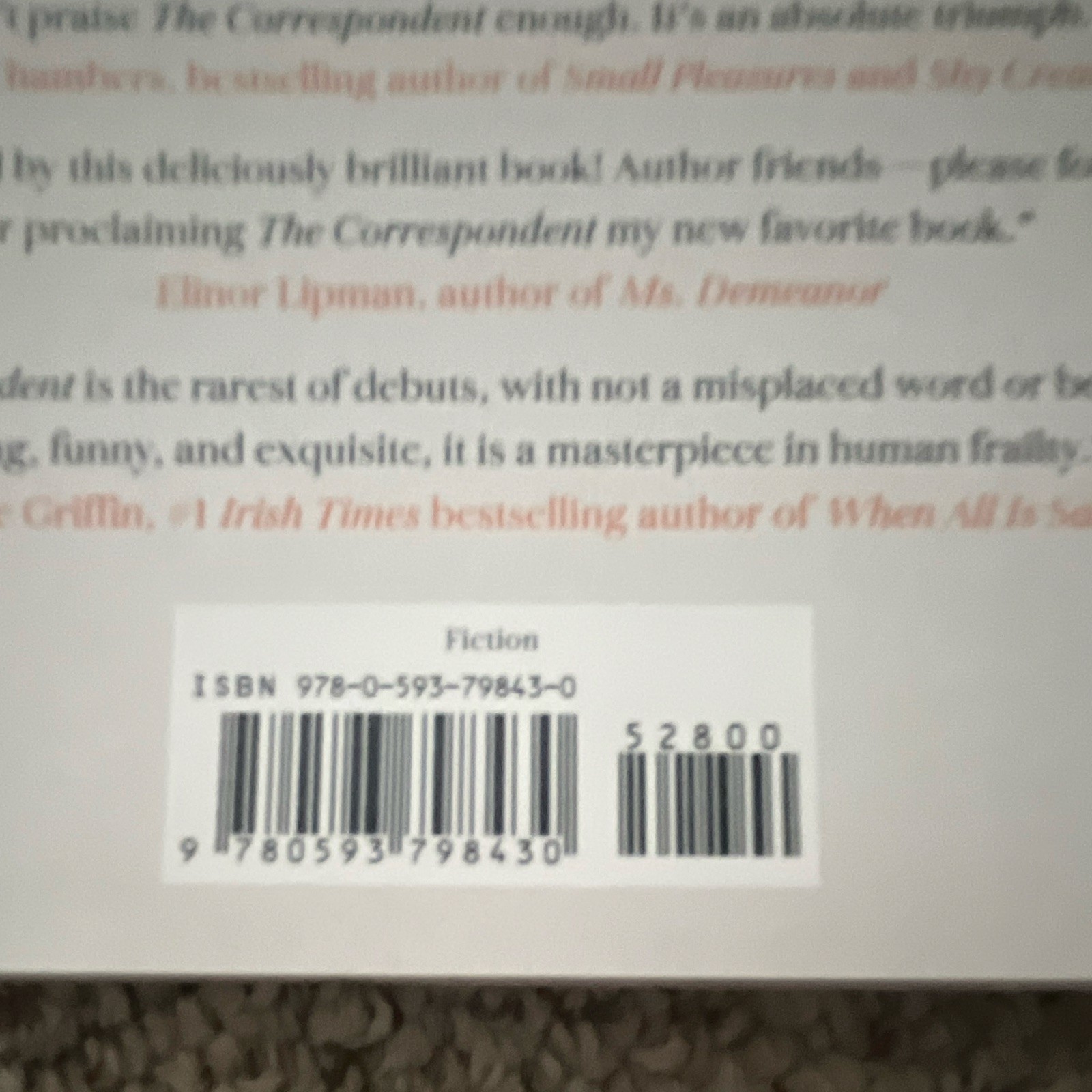 Virginia Evans The Correspondent Paperback Fiction Novel 2025 Crown New York