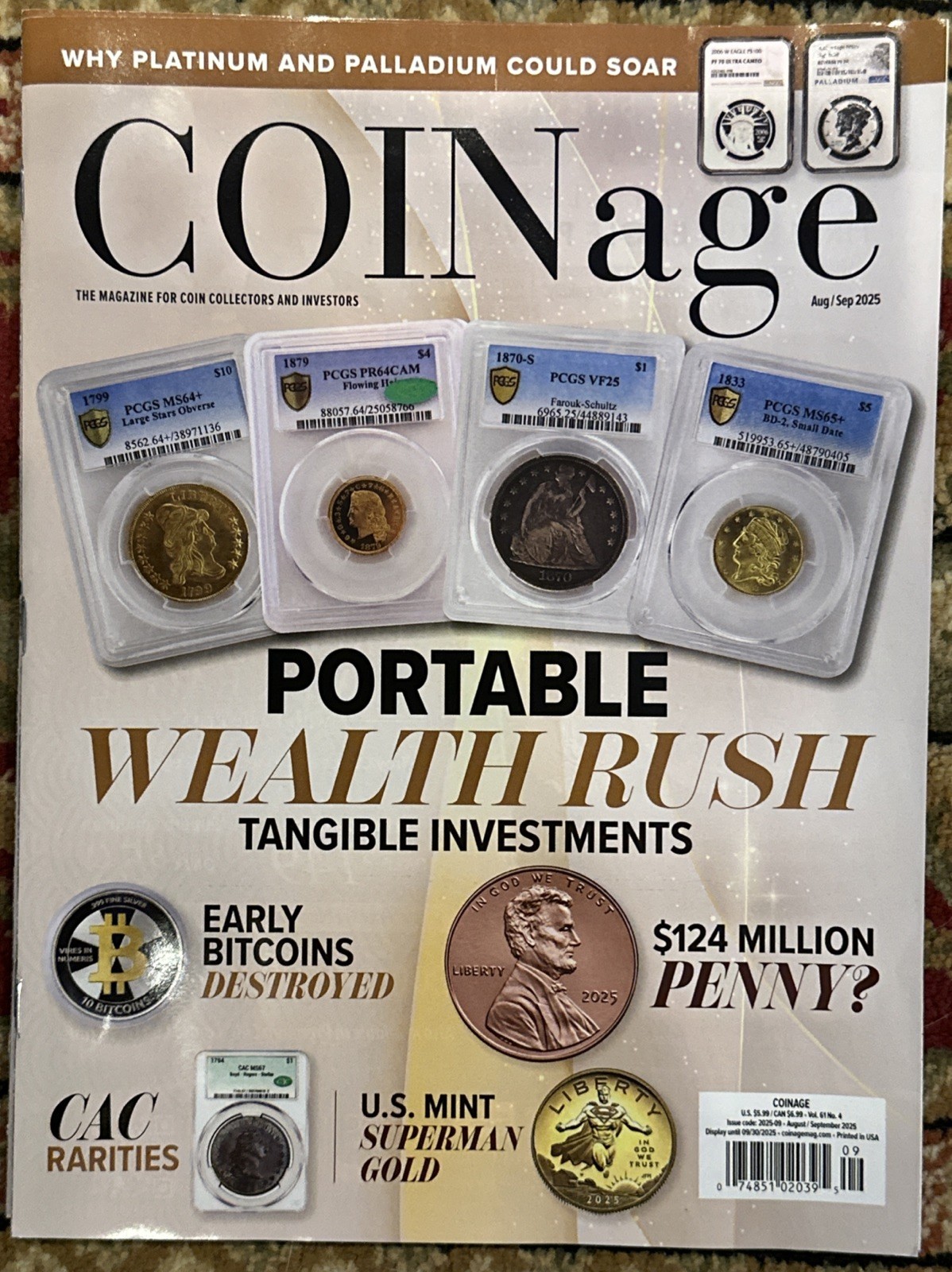 Coin age Magazine Aug Sep 2025 Portable Wealth Rush
