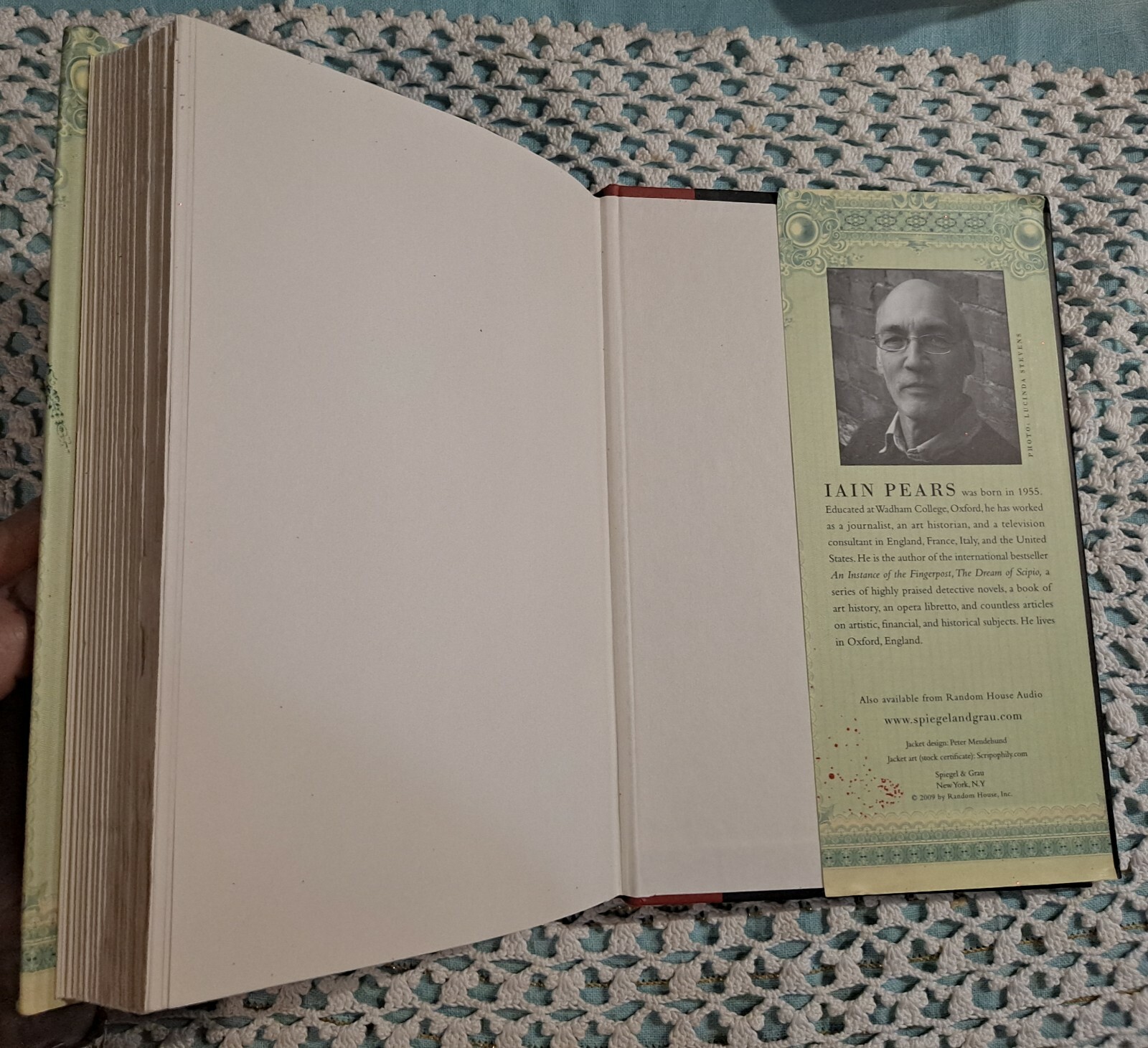 Stone’s Fall by Iain Pears, 2009 (1st U. S. Edition), HC w/ DJ, 594 pages