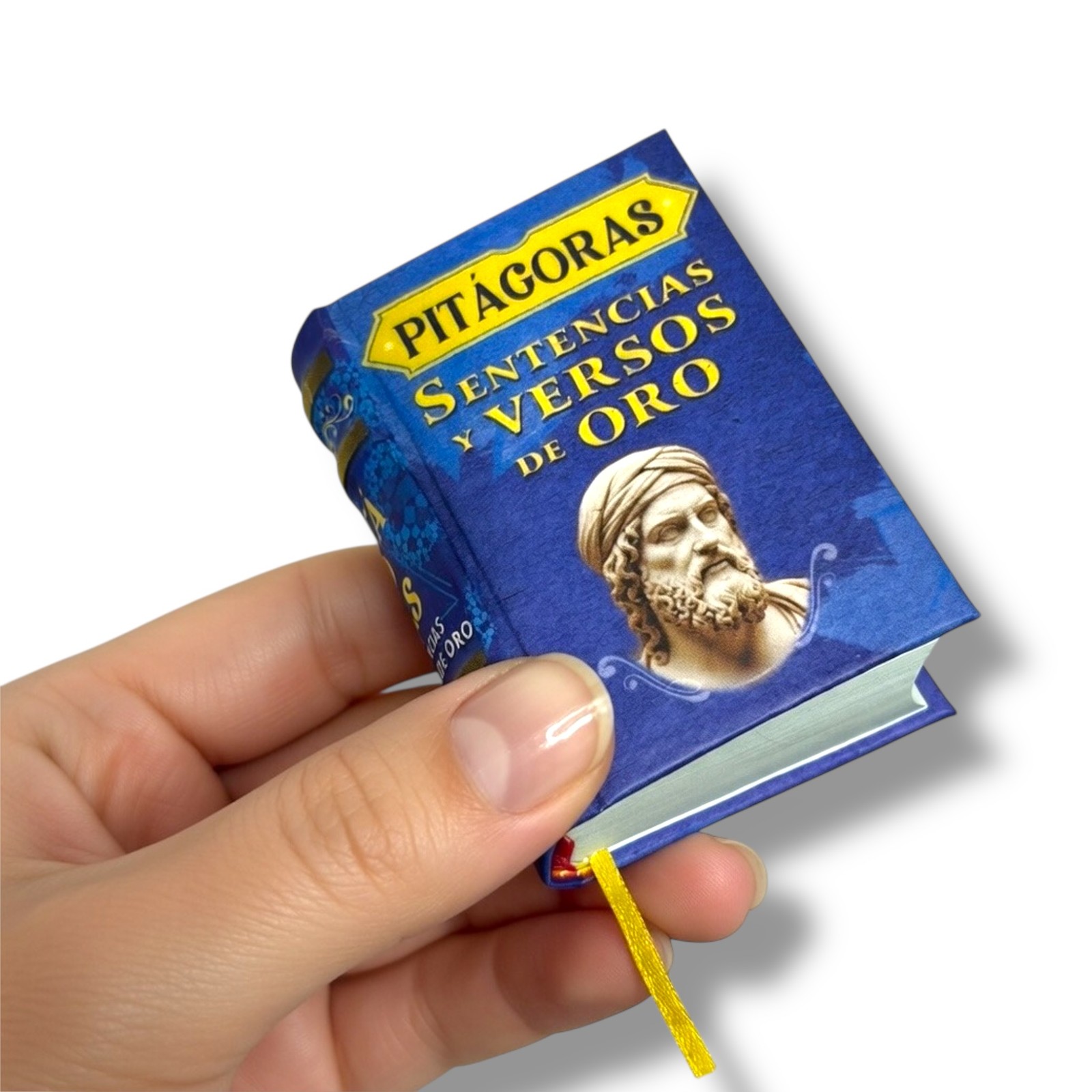 Pitagoras. Sentencias y Versos de Oro. miniature book 2 x 2.6″ 430pgs hardcover