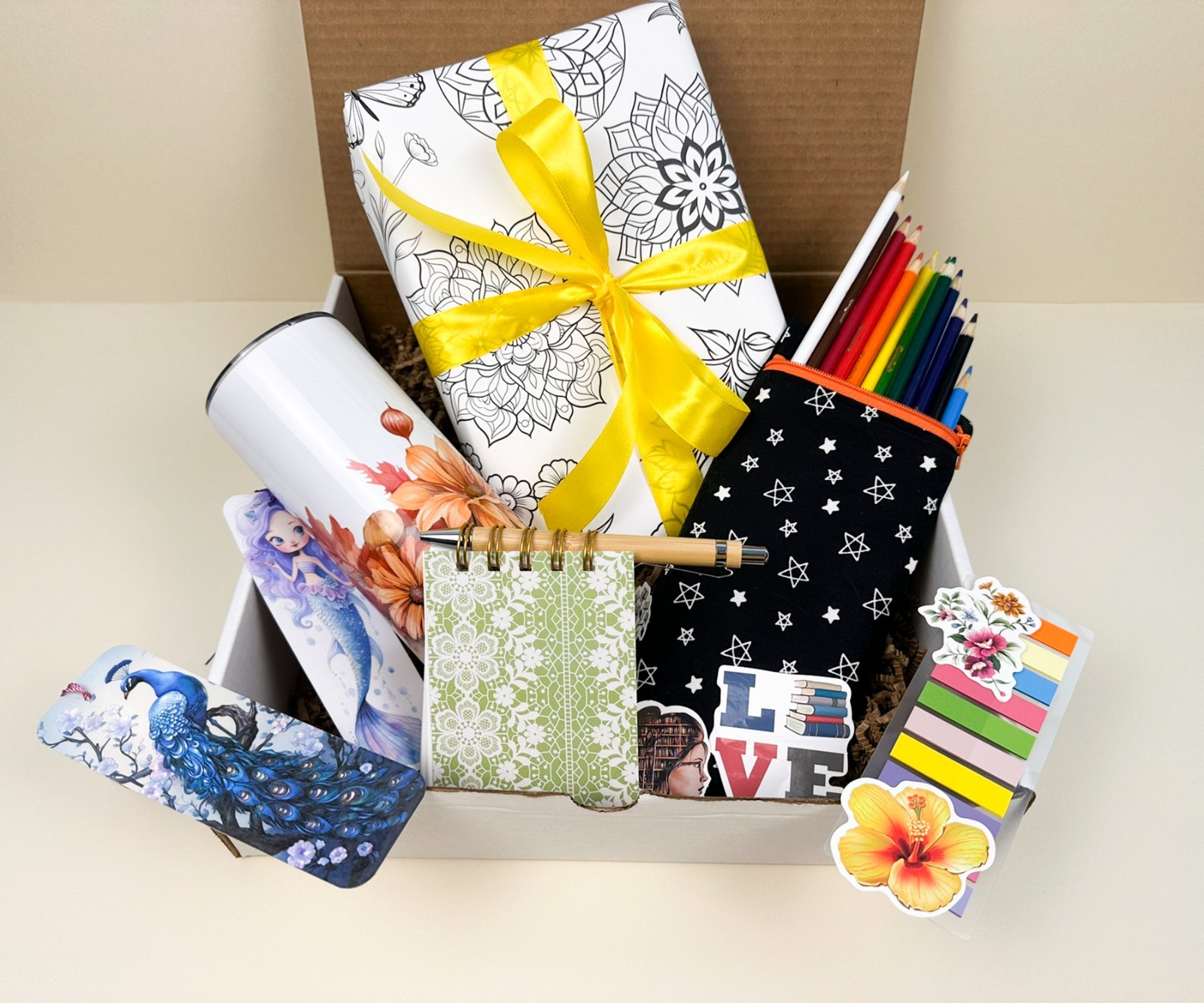 Blind Date with a Book Box Mystery Book Box Mug Favorite Genre Surprise Book Box