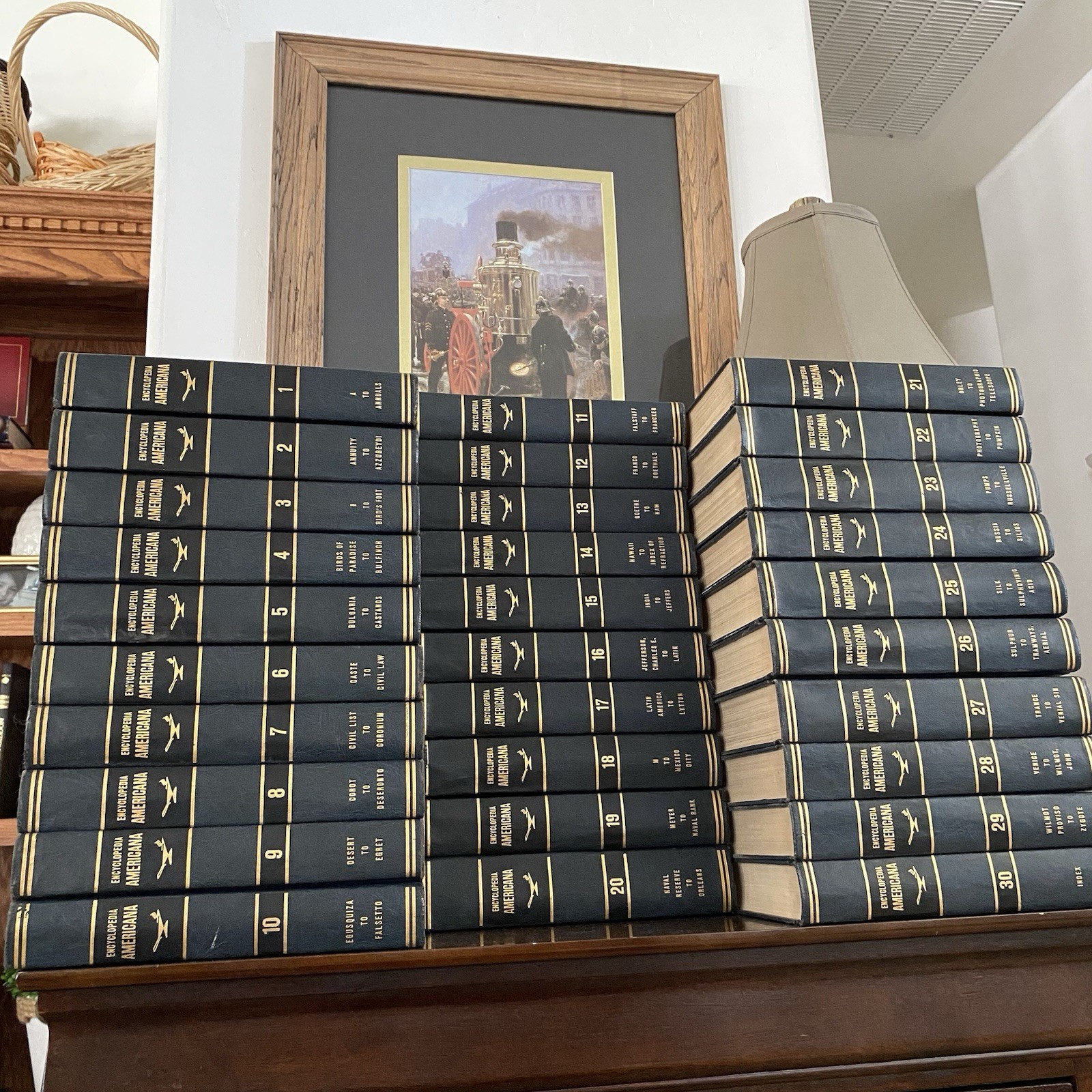 Encyclopedia Americana – International Edition 30 Volume Set Hardcover Vtg 1966