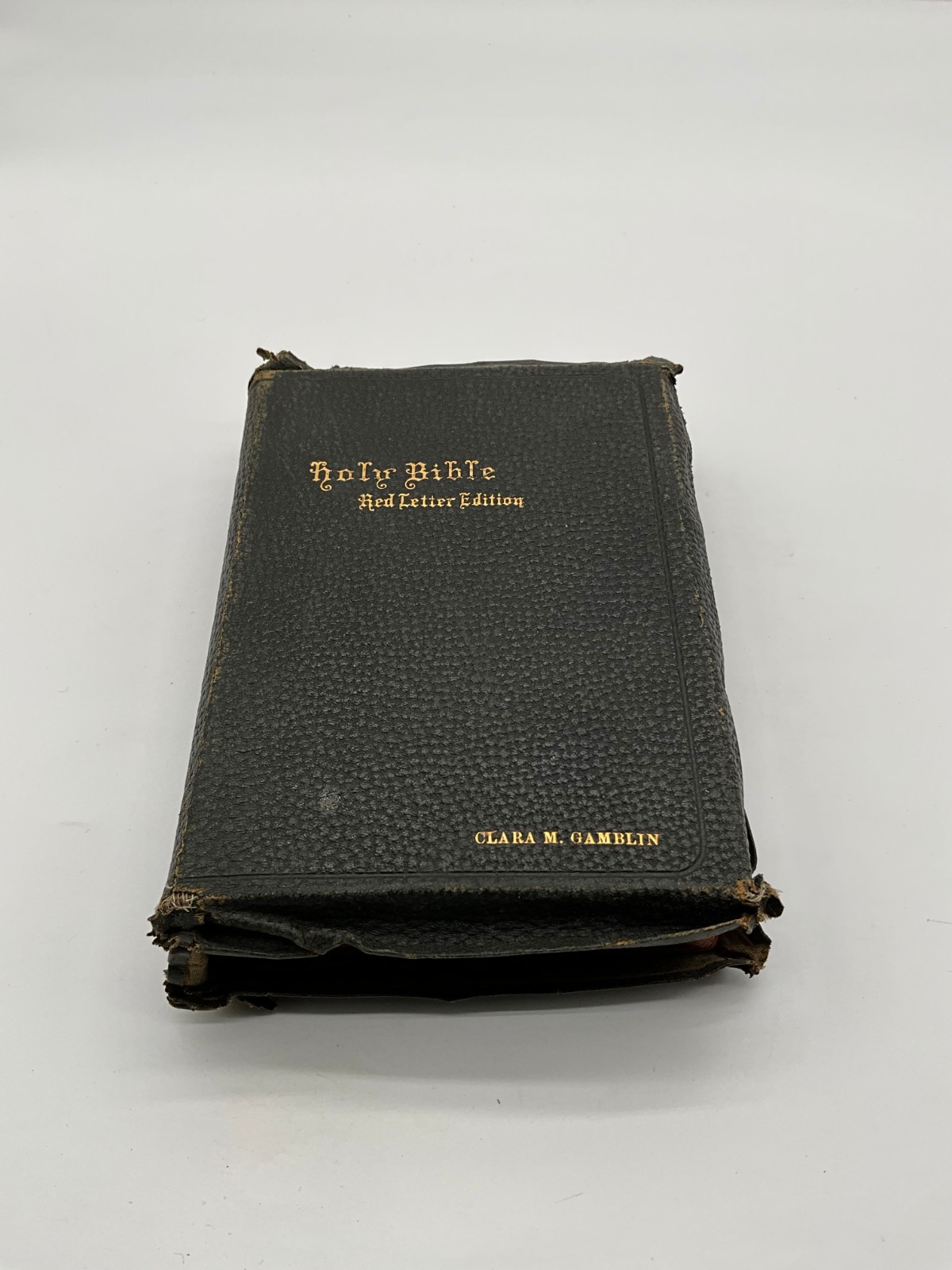 Holy Bible Red Letter Edition With The Words of Jesus Clara M Gamblin 1985 BK