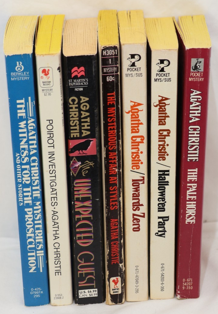 Lot of 7 Agatha Christie Books, Paperback, Mystery, Good, No Duplicates, B514