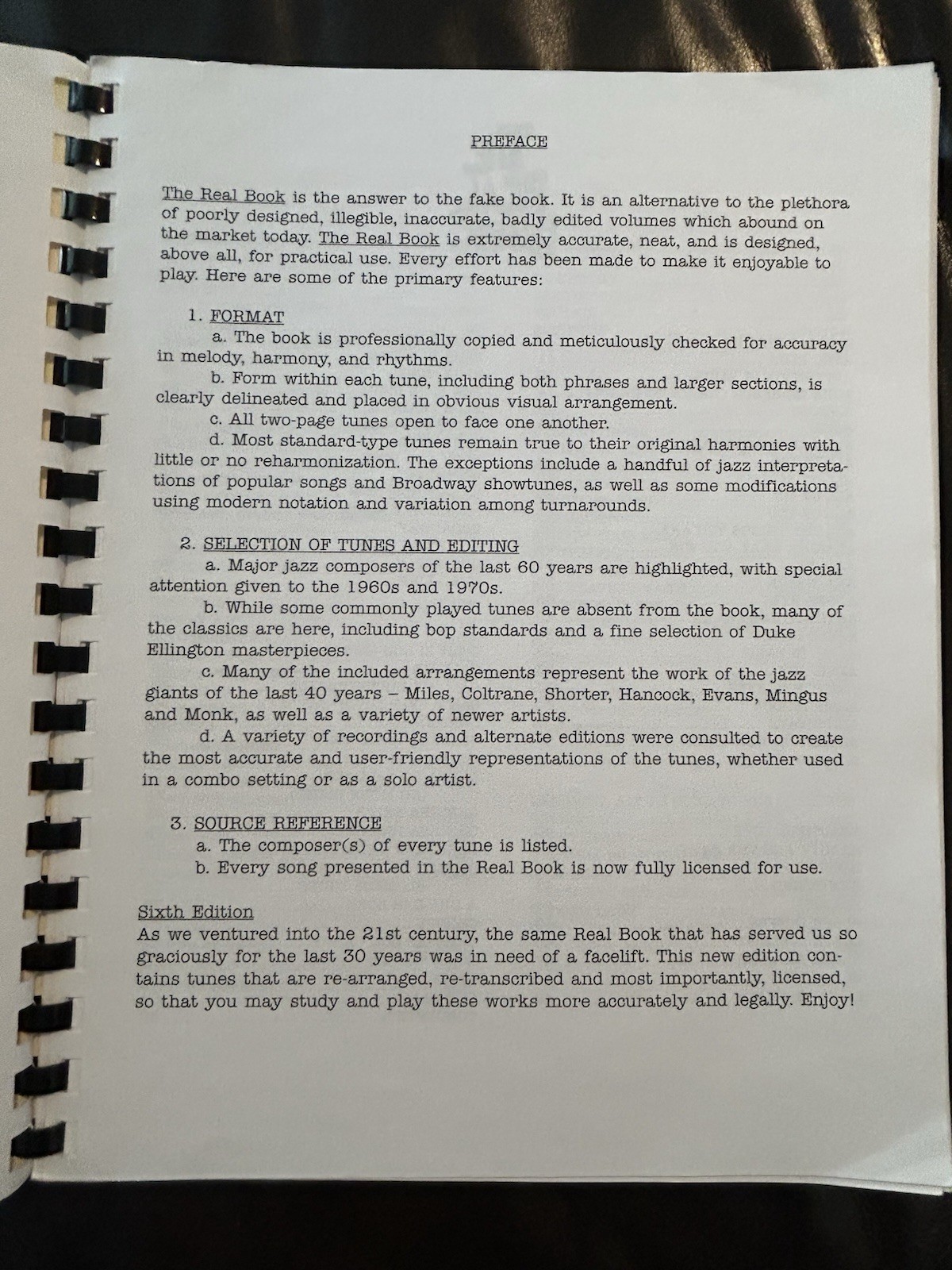 VTG Real Book Volume I Sixth Edition C Instruements by Hal Leonard 2004