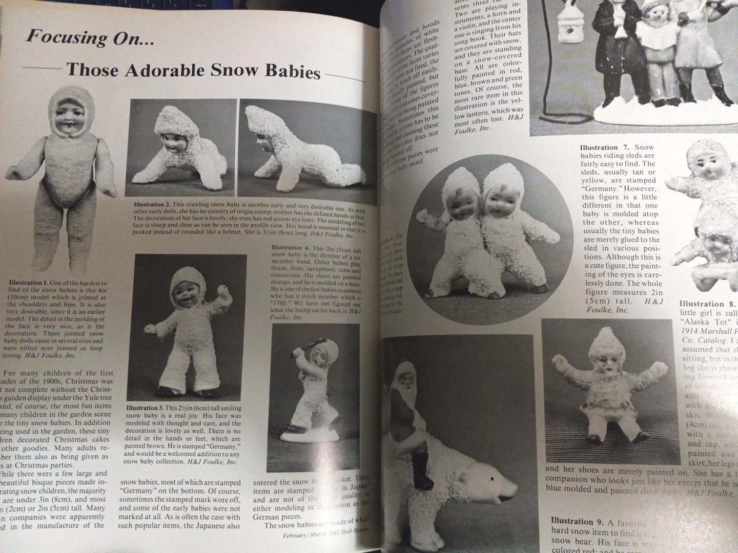 “Focusing on Dolls” Hardcover Book By Jan Foulke 174 Pages – 1988 Good Preowned