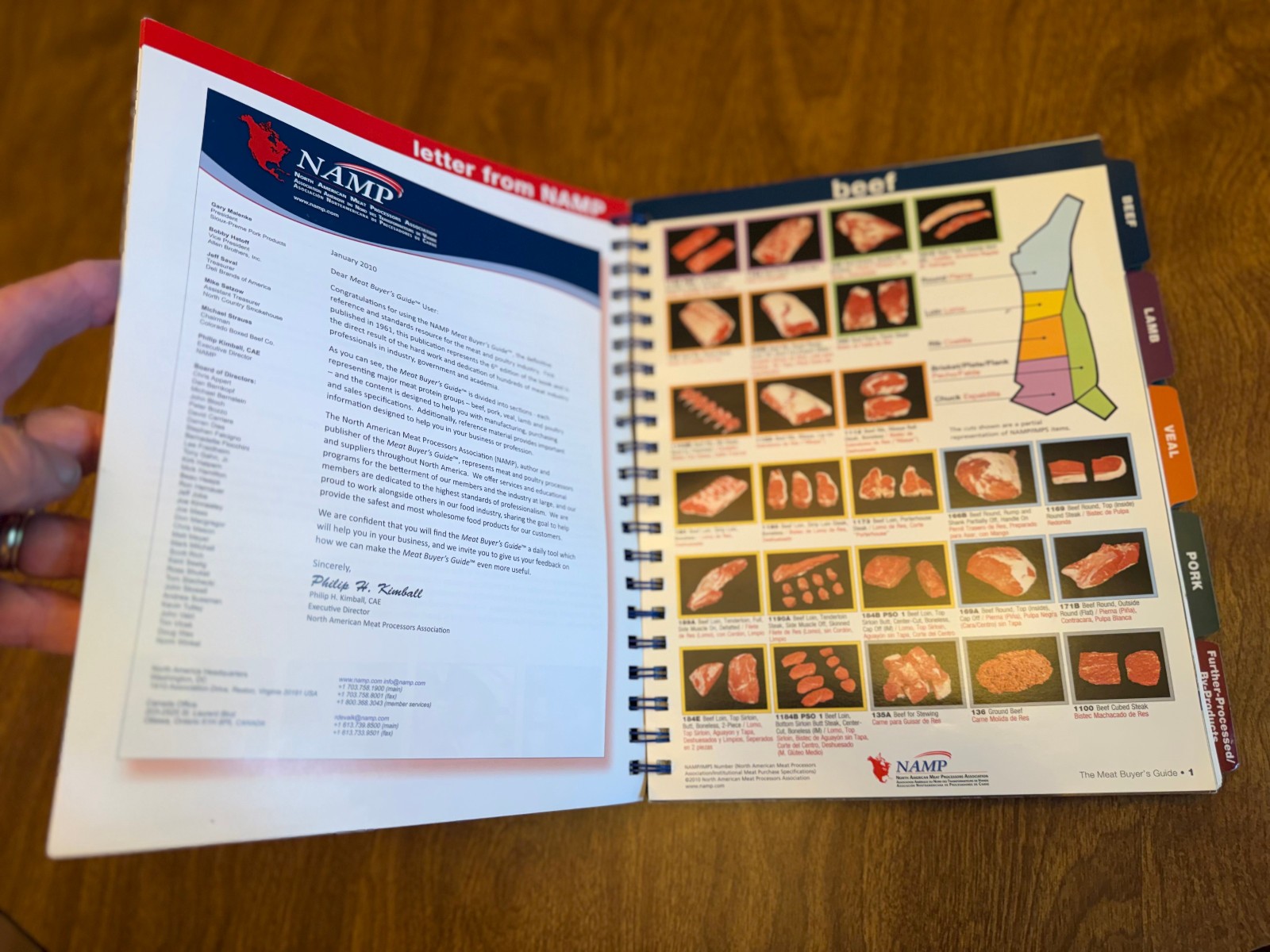The Meat Buyer’s Guide-Spiral bound 6th ed 2010-NAMP-Illus.- Spanish cut names