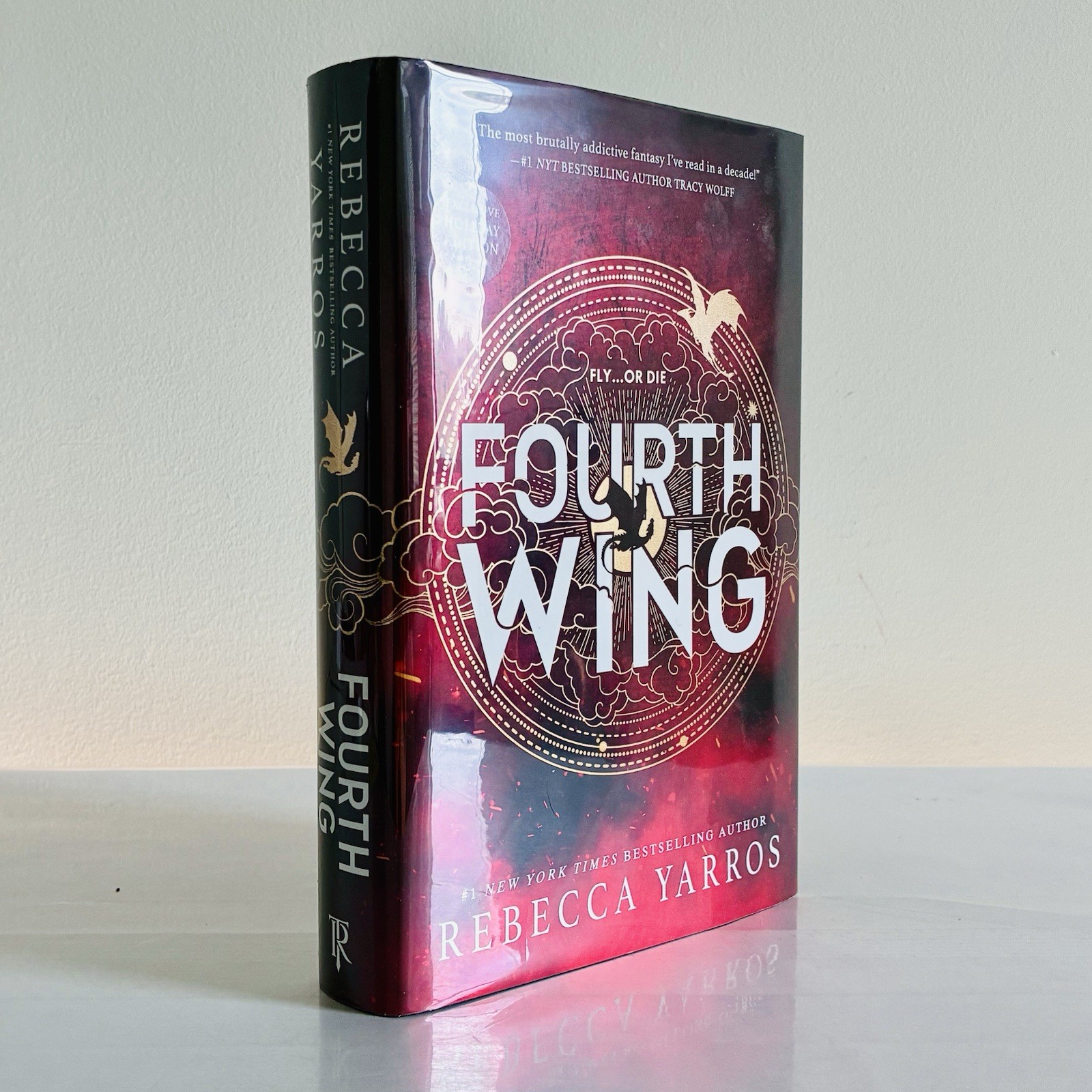 Fourth Wing Holiday Edition Rebecca Yarros SIGNED & STAMPED QUOTE First Print