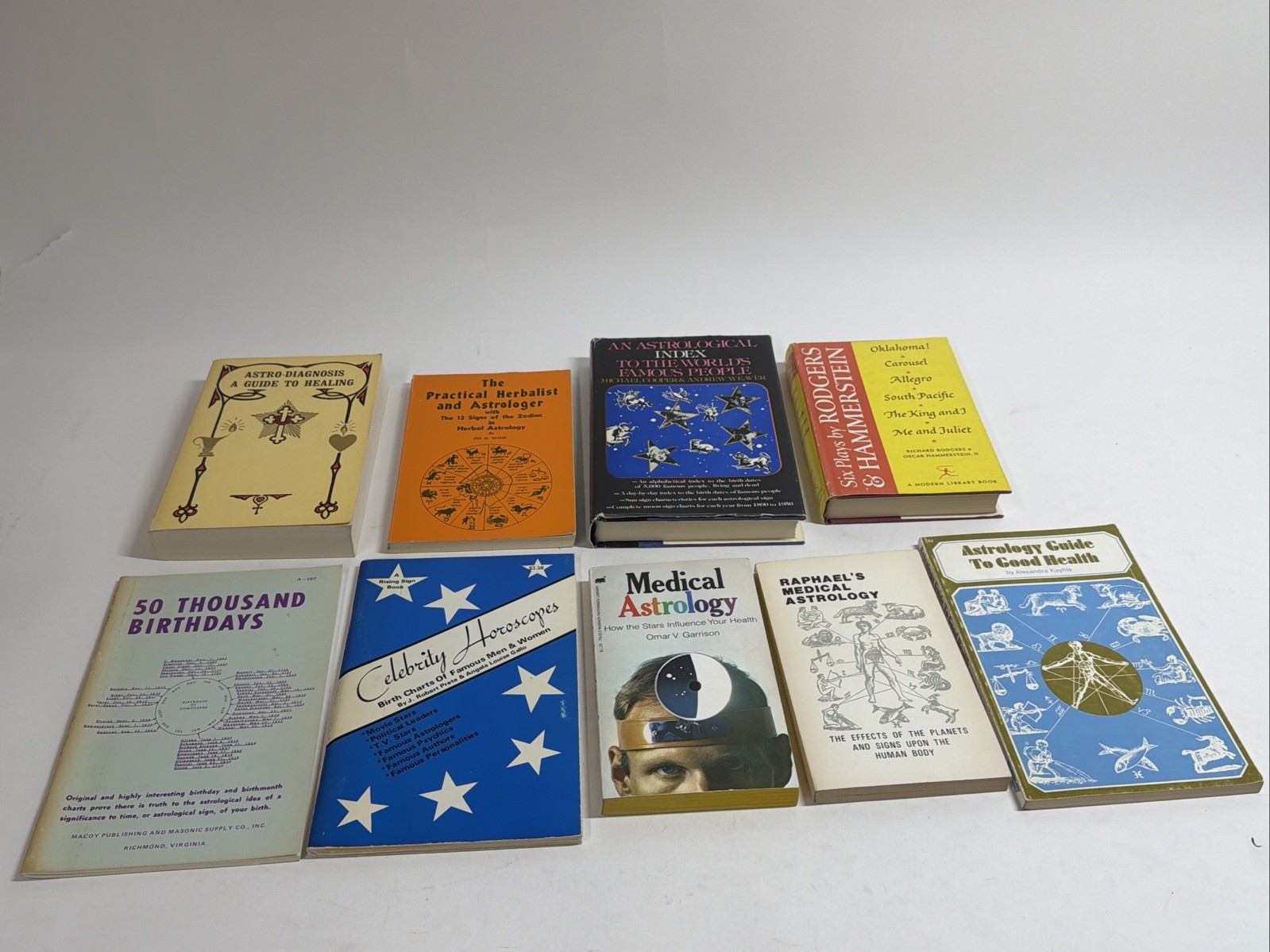 Vintage Medical Astrology & Celebrity Horoscopes Books Lot (9 Books)