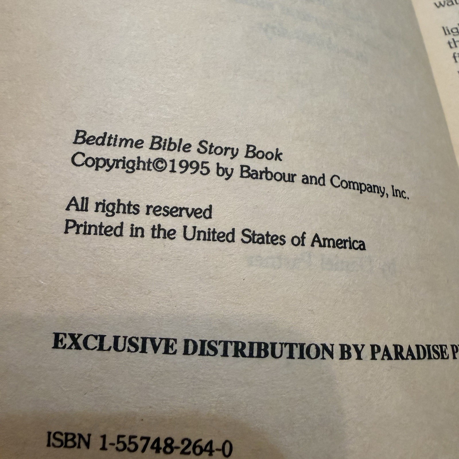 Vintage 1995 Bedtime Bible Story Book Paperback 110+ Illustrations 365 Stories