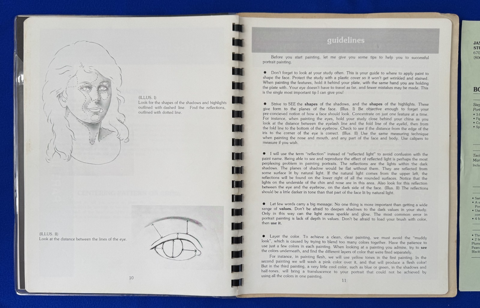 Vintage 1980 Portrait Method by Jane Marcks-47 Pages Portrait Study #4 Painting