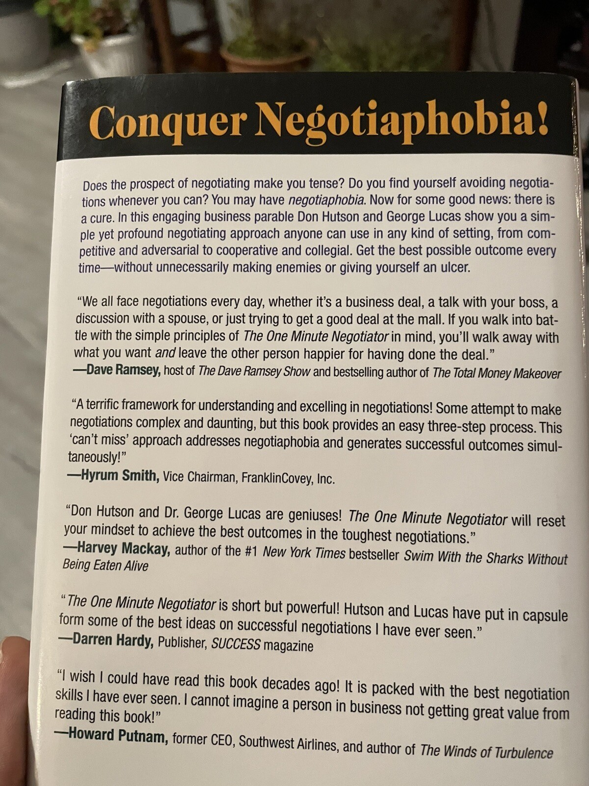 THE ONE MINUTE NEGOTIATOR: SIMPLE STEPS TO REACH BETTER By George Don Hutson And