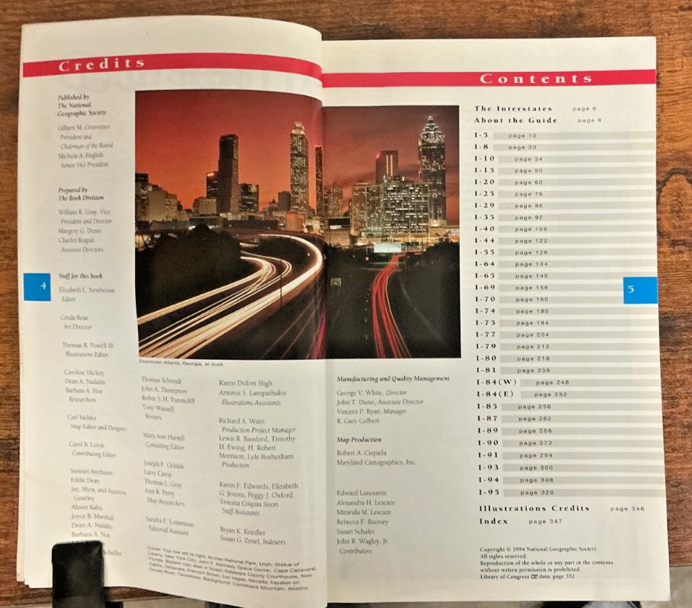 The Interstates Crossing America, National Geographic Society 345 pages