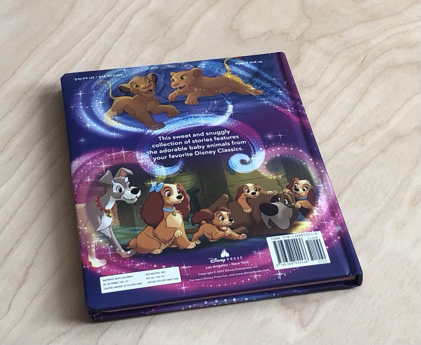 Disney My First Baby Animals Bed Time Story Book Kids 7.5X8.5in