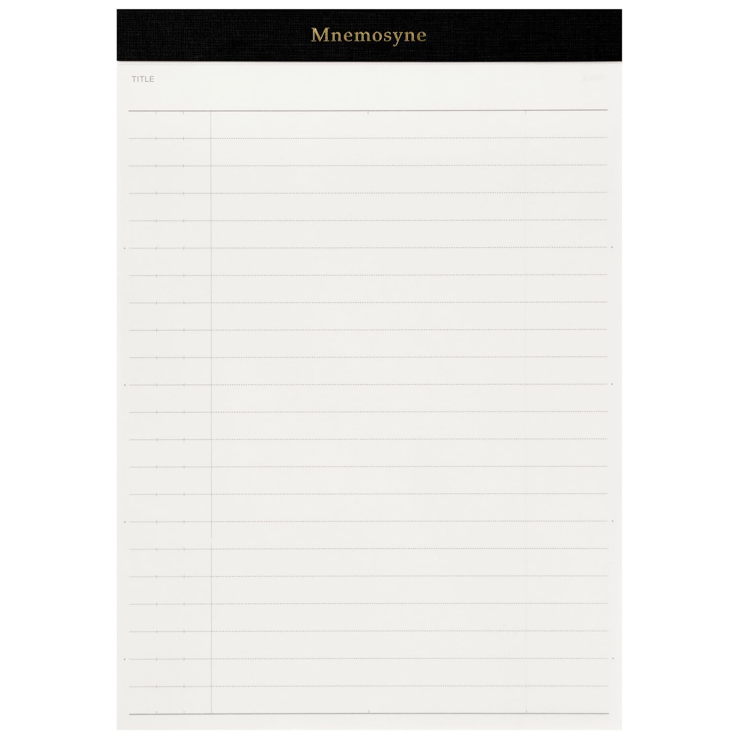 Mnemosyne Legal Pad- A5, 8.27″ x 5.83″, 50 Sheets / 100 Pages, 8mm Wide Ruled…