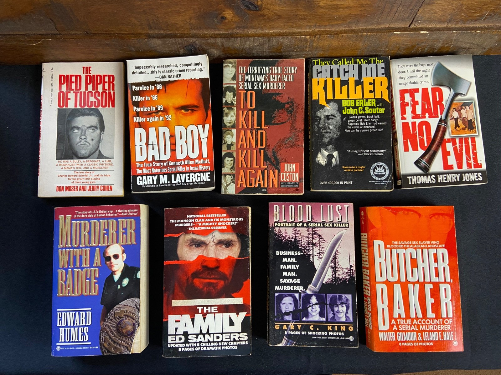 True Crime Lot of 9 Paperback Books Murder Homicide Detective Mystery Family