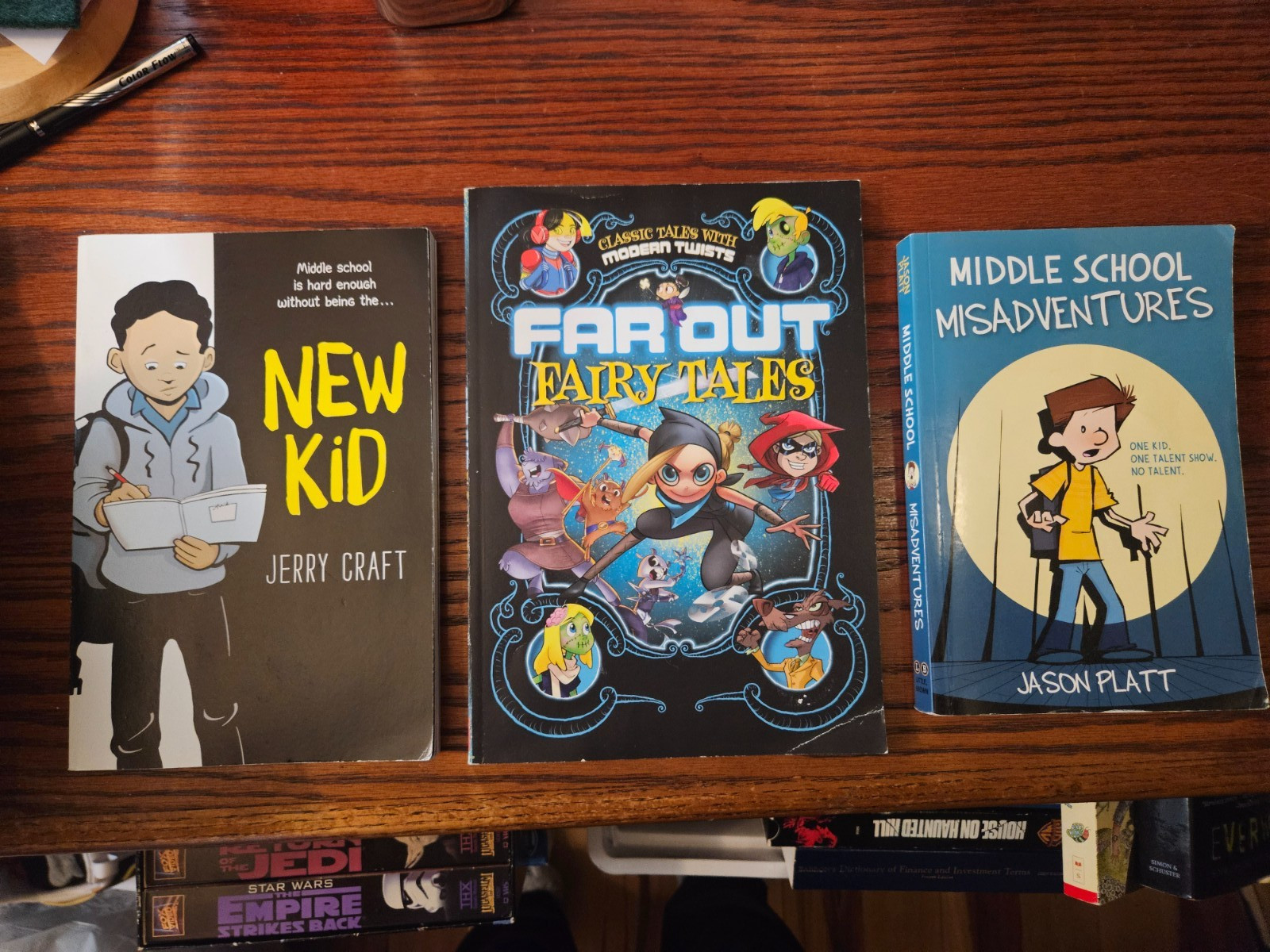 Mixed Lot 3 Graphic Novels – Middle School Misadventures, New Kid, Far Out Fairy