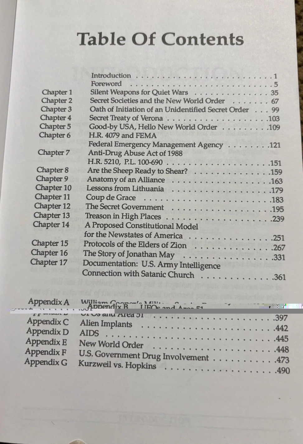 “BEHOLD A PALE HORSE” William Cooper PB – 1991 – 500 pages Conspiracy Theory