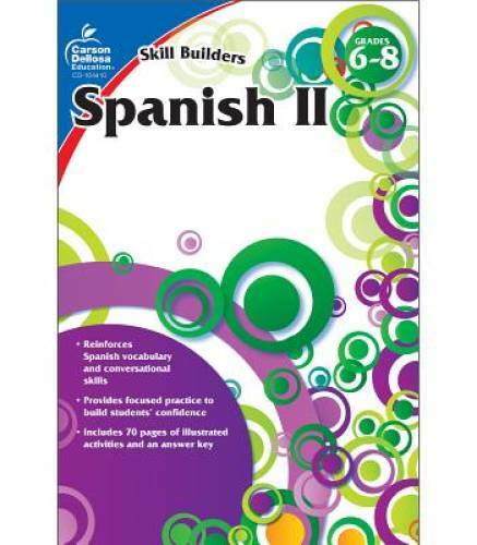 Spanish II, Grades 6 – 8 (Skill Builders) – Paperback – GOOD