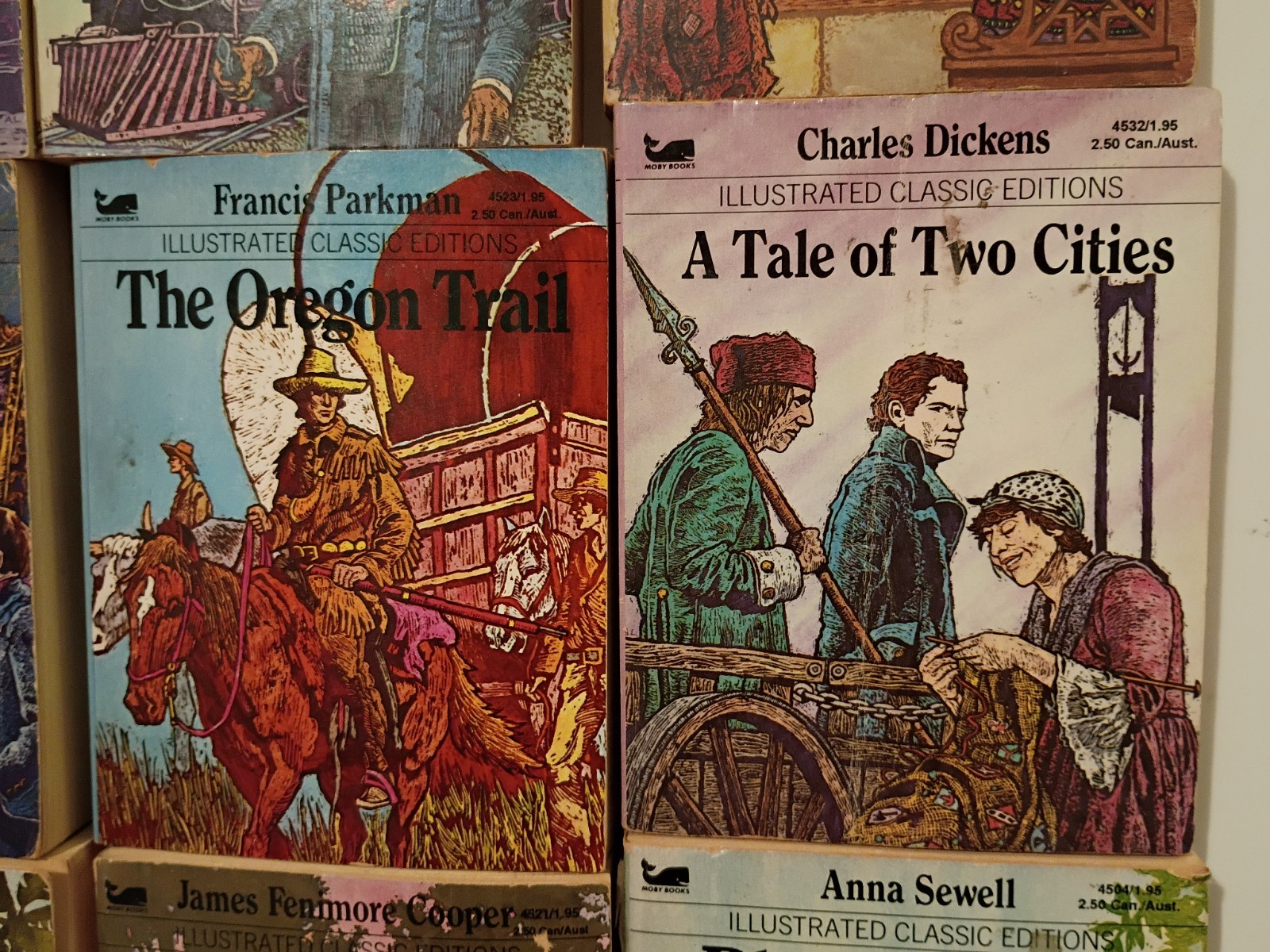Lot Of 9 Vintage Moby Books Illustrated Classic Editions Mini Paperbacks