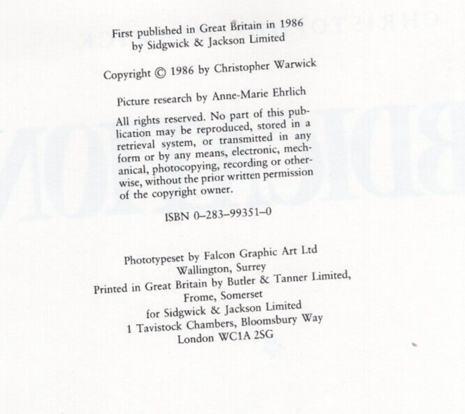 Abdication by Christopher Warwick (INCLUDES Flexi-disc) 1986 First edition.
