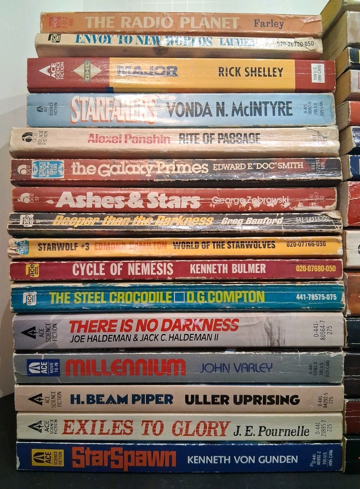 VTG Mixed Book Lot of 30 Fantasy Sci-fi: ACE Del Rey DAW Tor Publications *Good*